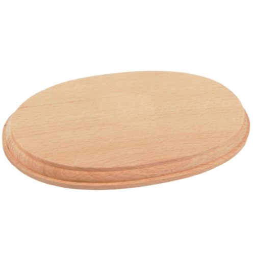 Peana: Base ovalada de madera natural MM.210X130X20