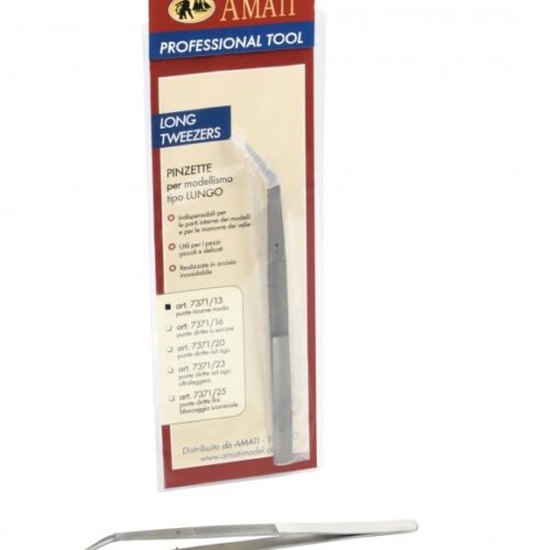 Pinza punta curva media Amati 7371/13