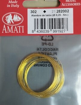 Alambre de latón. (Ø 0,25 - 5m) Amati 282002