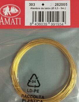 Alambre de latón. (Ø 0,5 - 5m) Amati 282005