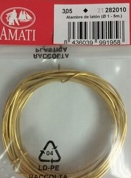 Alambre de latón. (Ø 1 - 5m) Amati 282010