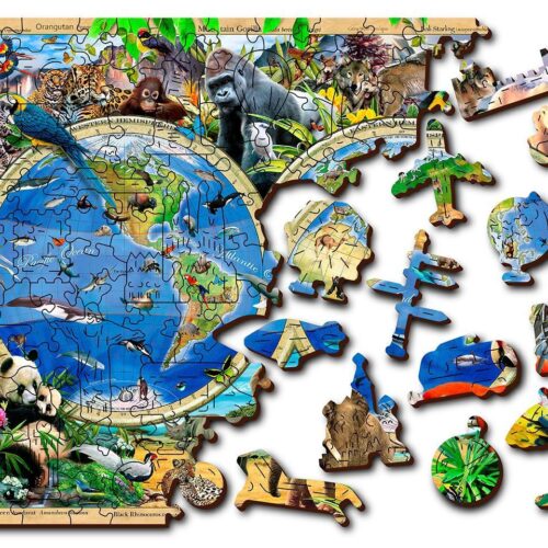 Puzle de 1000 piezas: Mapa del reino animal