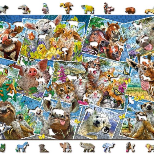 Puzle de 1000 piezas: Postales de animales