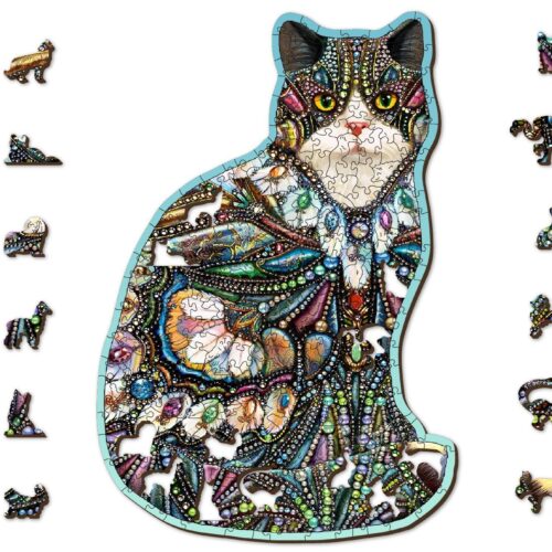 Puzle de 500 piezas: El gato joyado