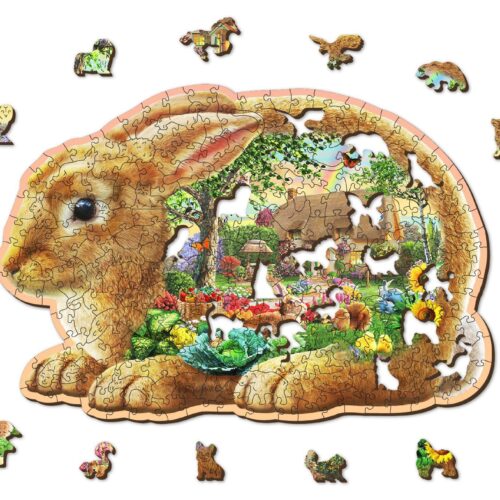 Puzle de 500 piezas: Conejito de jardin