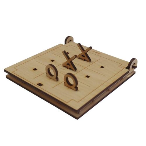 Kit de construcción de madera Tres en raya