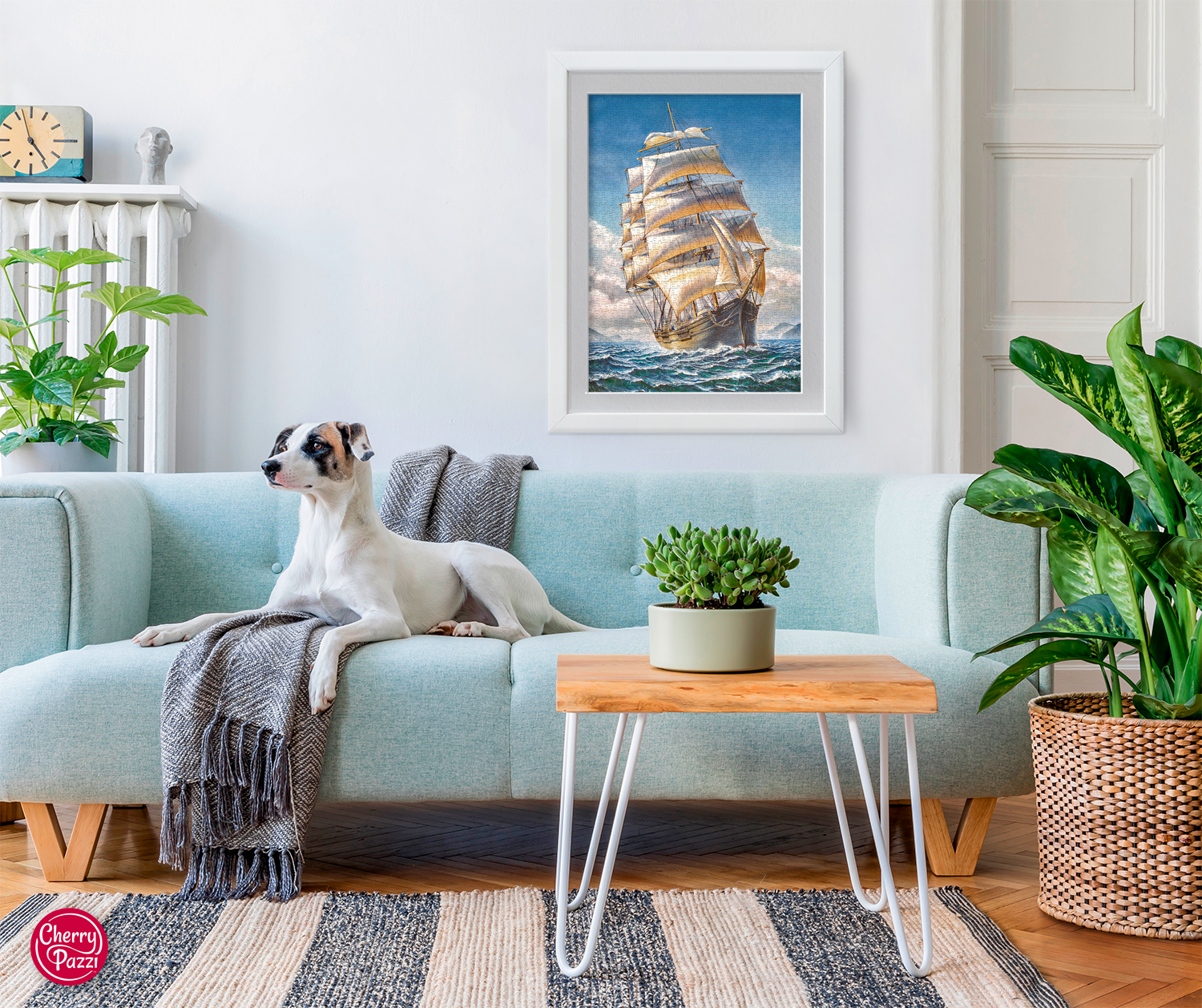Stylish,Scandinavian,Living,Room,Interior,Of,Modern,Apartment,With,Mint