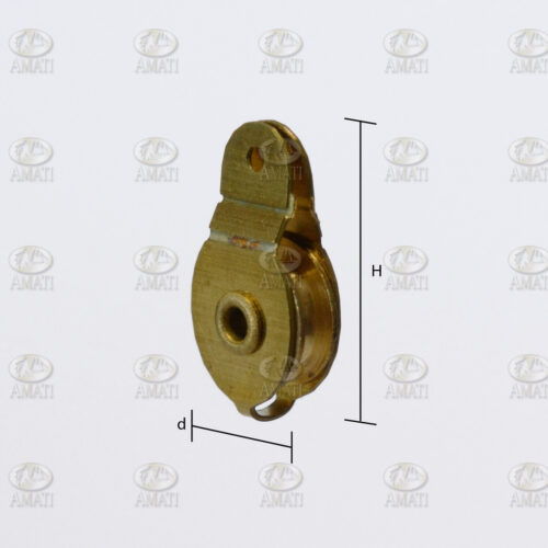 Garruchas de latón 12x6mm tipo (A) Amati 4855/02