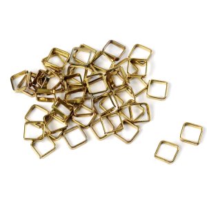 Anillos cuadrados de latón 5mm. Amati 4004/50 (50 unidades)