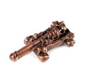 Cañón de Metal con Cureña de metal Amati 4160/15 (5 unidades)