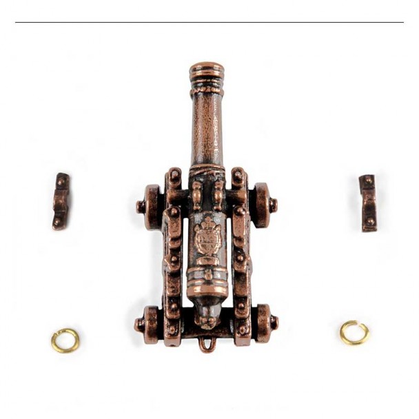 Cañón de Metal con Cureña de metal 40mm Amati 4162 unidad